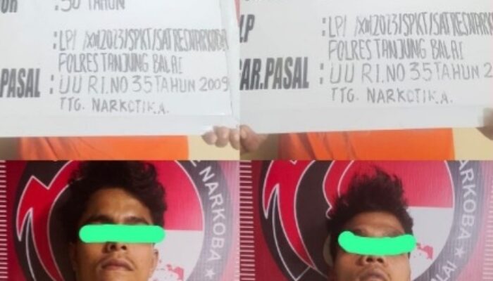 Polsek Sei Tualang Raso Amankan Empat Lelaki Sindikat Narkoba