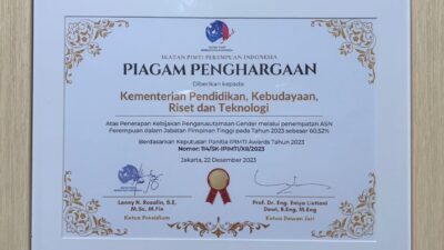 Kemendikbudristek Raih IPIMTI Award 2023 untuk Implementasi Kesetaraan Gender