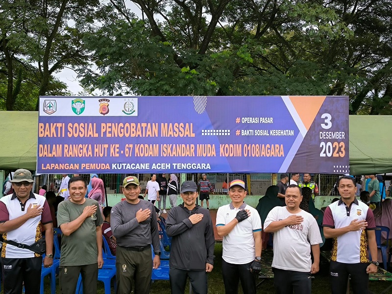 HUT Ke-67 Kodam IM, Kodim 0108/Agara Adakan Pengobatan Massal HUT Ke-67 Kodam IM, Kodim 0108/Agara Adakan Pengobatan Massal