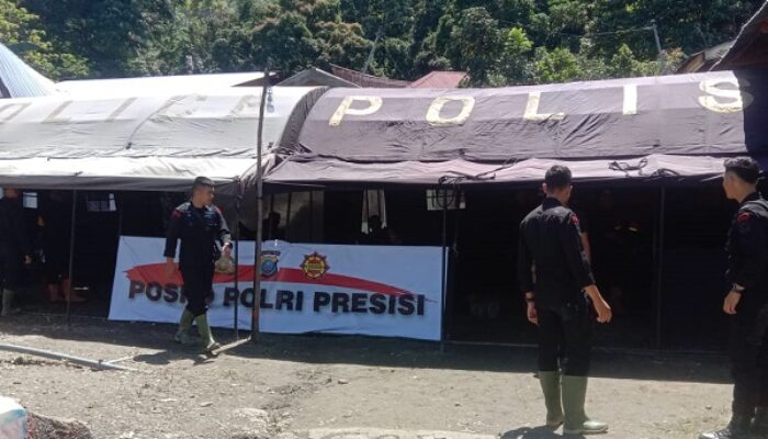 Dukung Pencarian Korban Longsor, Polres Humbahas Dirikan Tujuh Posko