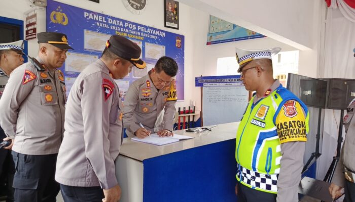 Kapolres Aceh Barat Cek Pos Yanpam Ops Lilin Seulawah 2023