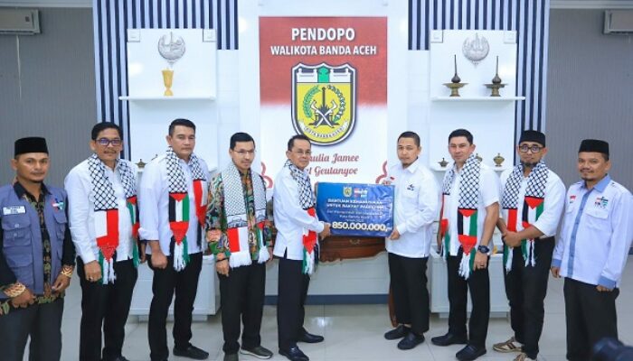 Pemko Banda Aceh Salurkan Bantuan Rp850 Juta Untuk Palestina