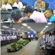 Kapolres Simalungun AKBP Ronald FC Sipayung saat mengikuti rakor HLM di ruang rapat TB Simatupang, Kantor Perwakilan Bank Indonesia Pematangsiantar, Rabu (6/12).(Waspada/ist).