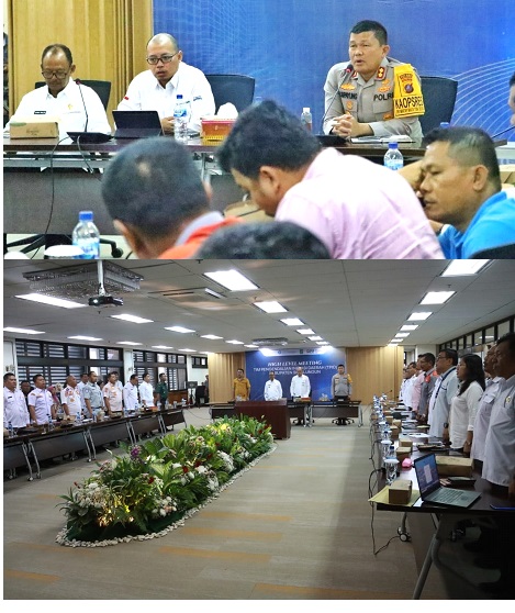 Kapolres Simalungun AKBP Ronald FC Sipayung saat mengikuti rakor HLM di ruang rapat TB Simatupang, Kantor Perwakilan Bank Indonesia Pematangsiantar, Rabu (6/12).(Waspada/ist).