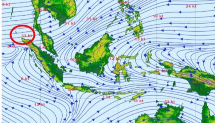 BMKG Sabang: Tinggi Gelombang Laut Capai 3 Meter