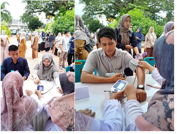 BKKBN Aceh menggelar Sosialisasi pencegahan stunting dan pemeriksaan kesehatan bagi calon pengantin baru di Aceh, berlangsung di Anjong Mon Mata Banda Aceh, Rabu (06/12/23). (Waspada/T.Mansursyah)