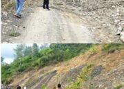 Longsor Tutupi Badan Jalan Di Desa Setul Gayo Lues