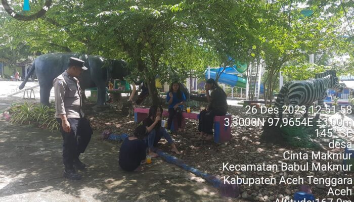 Polsek Babul Makmur Pastikan Keamanan Wisata Water Boom