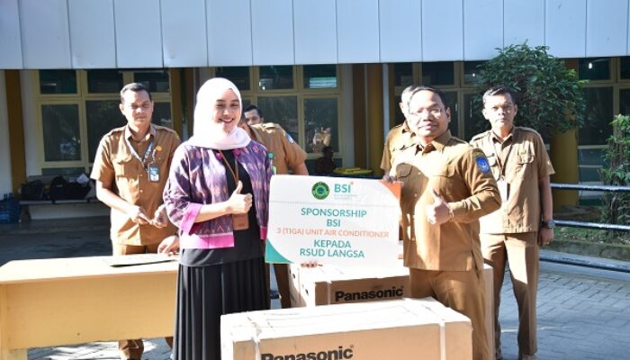 RSUD Langsa Terima Bantuan AC BSI