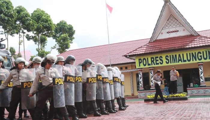 Polres Simalungun Pelatihan Dalmas Jelang Pemilu 2024