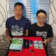 Kedua tersangka bersama barang bukti sabu saat diamankan di Mapolres Langsa, Rabu (13/12). Waspada/dede