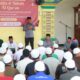Kalapas Kelas IIA Pematangsiantar, M. Pithra Jaya Saragih, saat menyampaikan bimbingan kepada para WBP yang mengikuti Program Tahfiz dan Tahsin Al-Qur’an, Selasa (12/12).(Waspada/ist).