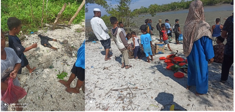 Prosesi ritual Jamu Laut di Desa Tali Air Permai, Kamis (30/11). Waspada/Ist