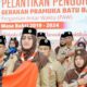 Ny. Hj. Maya Indriasari Zahir saat dilantik menjadi Ketua Kakwarcab Gerakan Pramuka Kabupaten Batubara Pergantian Antar Waktu (PAW) sisa jabatan 2019-2024 oleh Bupati Ir. H. Zahir, M.AP yang juga Kamabicab Gerakan Pramuka Kwarcab Batubara. Waspada/Ist