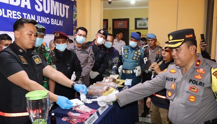 Polres Tanjungbalai Musnahkan Narkoba, Selamatkan 6.887 Orang