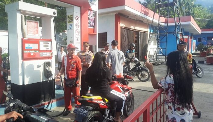 Antisipasi Kelangkaan BBM Jelang Nataru, Polsek Babul Makmur Pantau SPBU