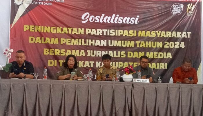 KPU Dairi Sosialisasi Parmas Pemilu Kepada Insan Pers  