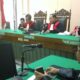 SUASANA persidangan kasus ganja 100kg di PN Medan. Waspada/Rama Andriawan