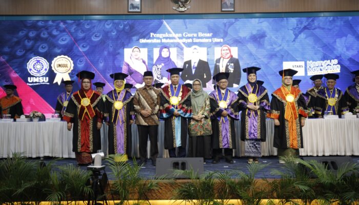 Kado  Peringatan Hari Ibu, Empat  “Srikandi” UMSU Dikukuhkan Jadi Guru Besar