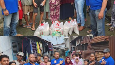 Tebar Manfaat kepada Warga di Jumat Barokah, Ketua Pewarta Berbagi Sembako ke Kaum Duafa