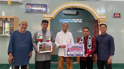 Jamaah Masjid Al Ikhwan Salurkan Donasi Palestina