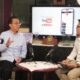 GUS Irawan Pasaribu (kiri) tampil dalam podcast Waspada TV dipandu host Armin Nasution.Waspada/Surya Efendi