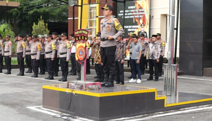 46 Personel Polres Aceh Tenggara Naik Pangkat