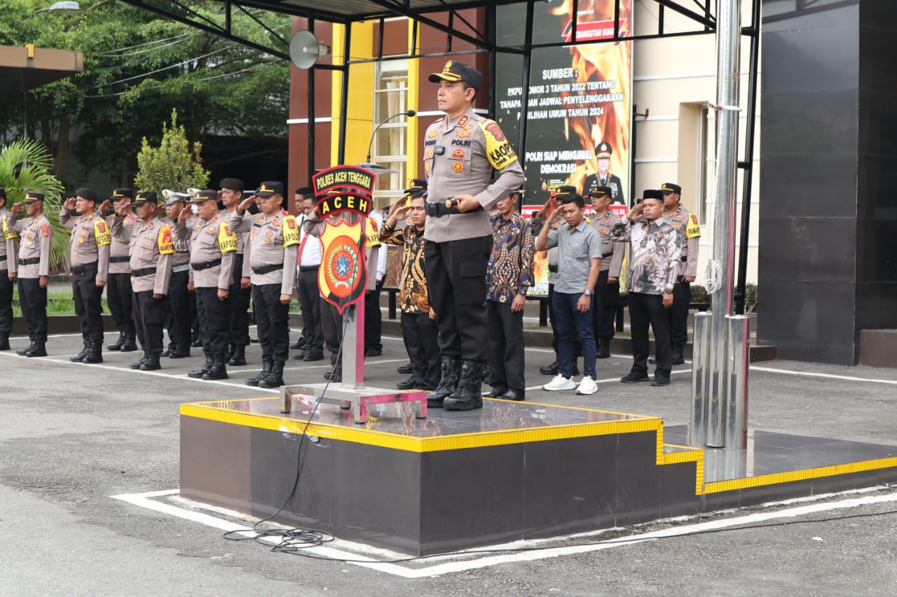 46 Personel Polres Aceh Tenggara Naik Pangkat