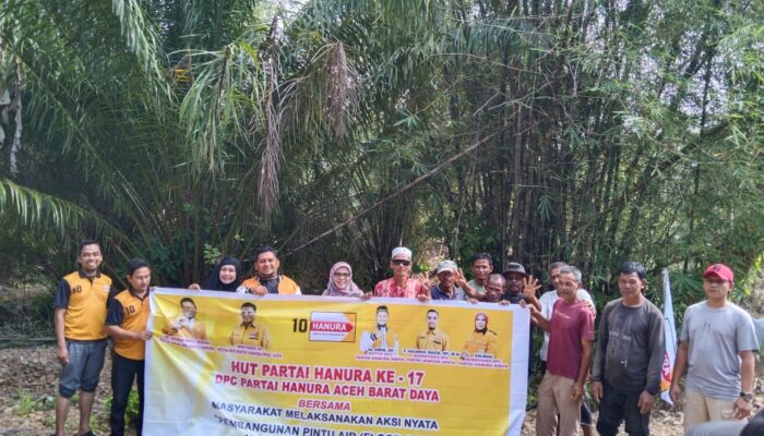Partai Hanura Abdya Bantu Sarana Pertanian Penduduk