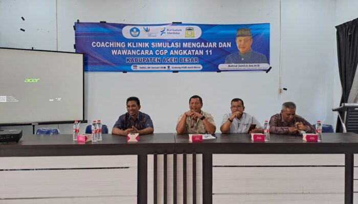 Kadisdikbud Aceh Besar Buka Coaching Clinic CGP Angkatan 11