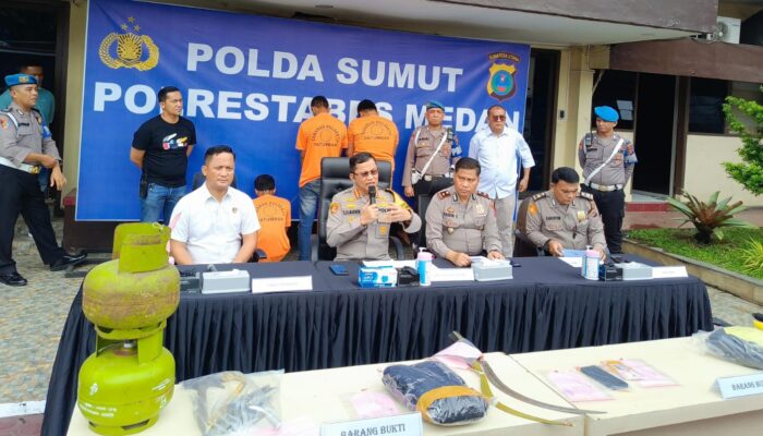Polrestabes Ringkus 15 Bandit Jalanan Di Delitua, Patumbak Dan Tuntungan
