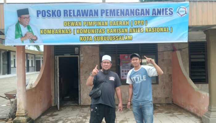 Kombarnas, Posko Relawan Amin Kota Subulussalam
