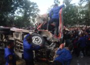 Damkar Asahan Terguling 6 Personel Dirawat Medis