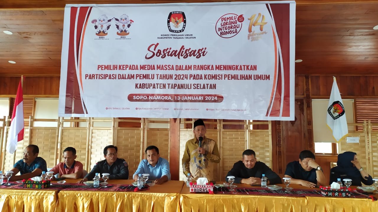 KPU Tapsel Ajak Media Sukseskan Pemilu 2024