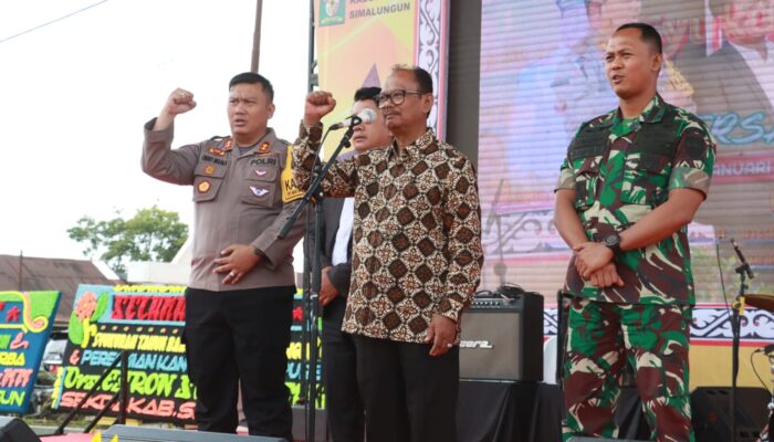 Kapolres Simalungun Hadiri Syukuran Tahun Baru Dan Peresmian Kantor Camat Purba