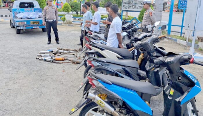 Bikin Resah, Satlantas Polres Pidie Amankan 35 Kendaraan Berknalpot Brong
