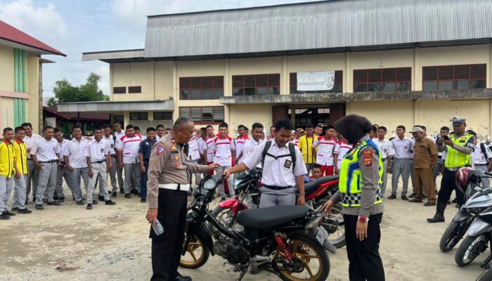 Sat Lantas Polres Langsa Sosialisasi Penertiban Knalpot Brong Ke Pelajar