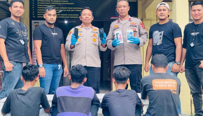 Pencuri Dan Penadah HP Hasil Curat Diringkus Polsek Langsa Barat