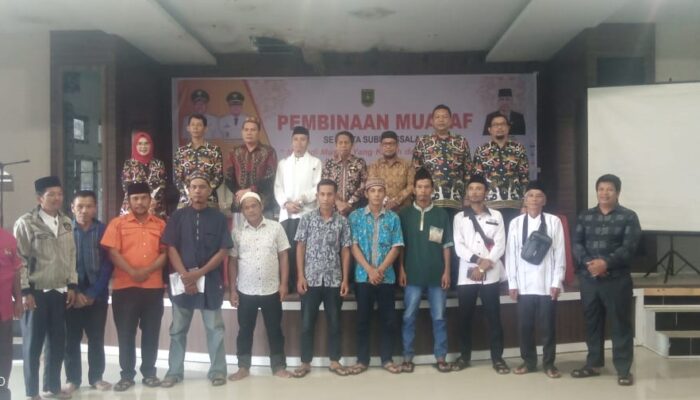 90 Muallaf Kota Subulussalam Ikut Pembinaan