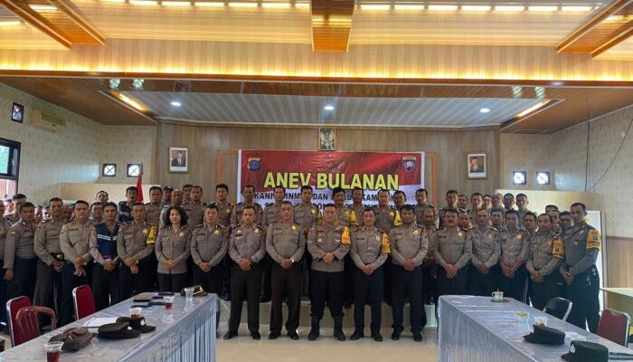 Anev Bulanan Optimalkan Peran Bhabinkamtibmas Polres Simalungun