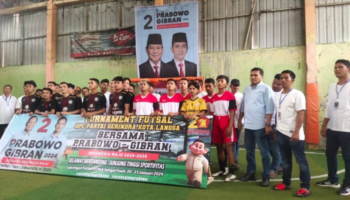 16 Klub Ramaikan Turnamen Futsal Gerindra Kota Langsa