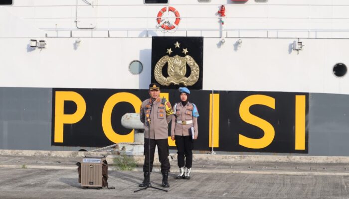 Anggota Polres Sabang Dan Personel KM Wisangfeni 8005 Apel Bersama