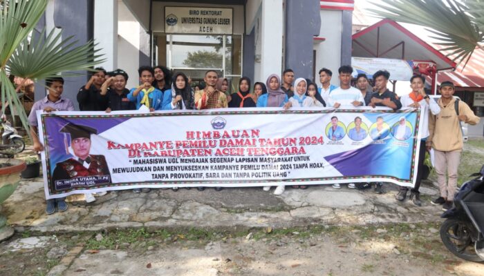 Mahasiswa UGL Agara Gelar Aksi Deklarasi Pemilu Damai Tanpa Hoax Dan Provokasi