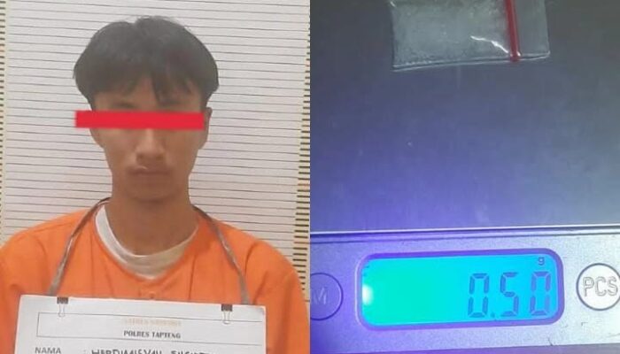 Komit Berantas Narkoba, Polres Tapteng Ringkus Tersangka Penyalahgunaan Sabu