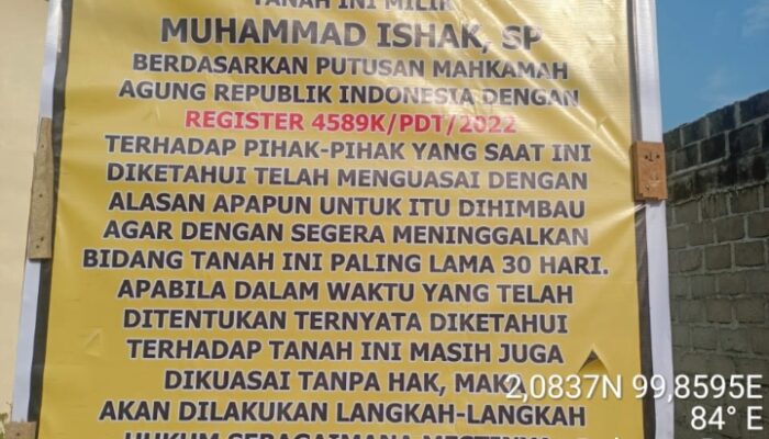 Warga Perumahan Citra Regency Rantau Selatan Diminta Kosongkan Areal