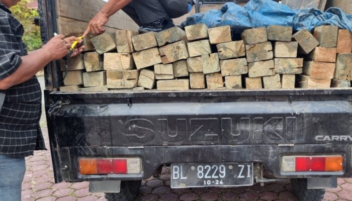 Polisi Tangkap Kayu Olahan Tanpa Dokumen Plus Tersangka