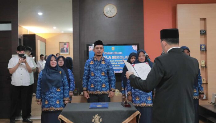 Pj Sekda Lantik Sejumlah Kepsek Di Lingkungan Pemko Banda Aceh