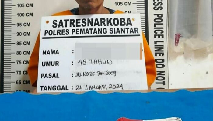 Polres P.Siantar Ringkus Residivis Miliki Sabu