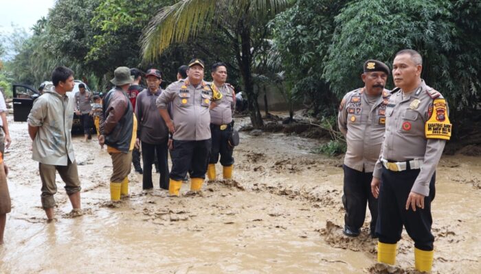 Kapolres Palas Tinjau Lokasi Banjir Di Desa Pintu Padang