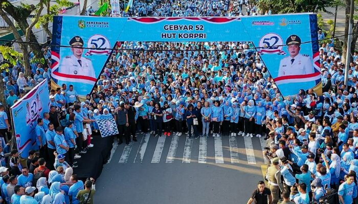 Meriah, Ribuan Anggota Korpri Kota Medan Ikuti Dan Ramaikan Gebyar HUT Ke-52 Korpri